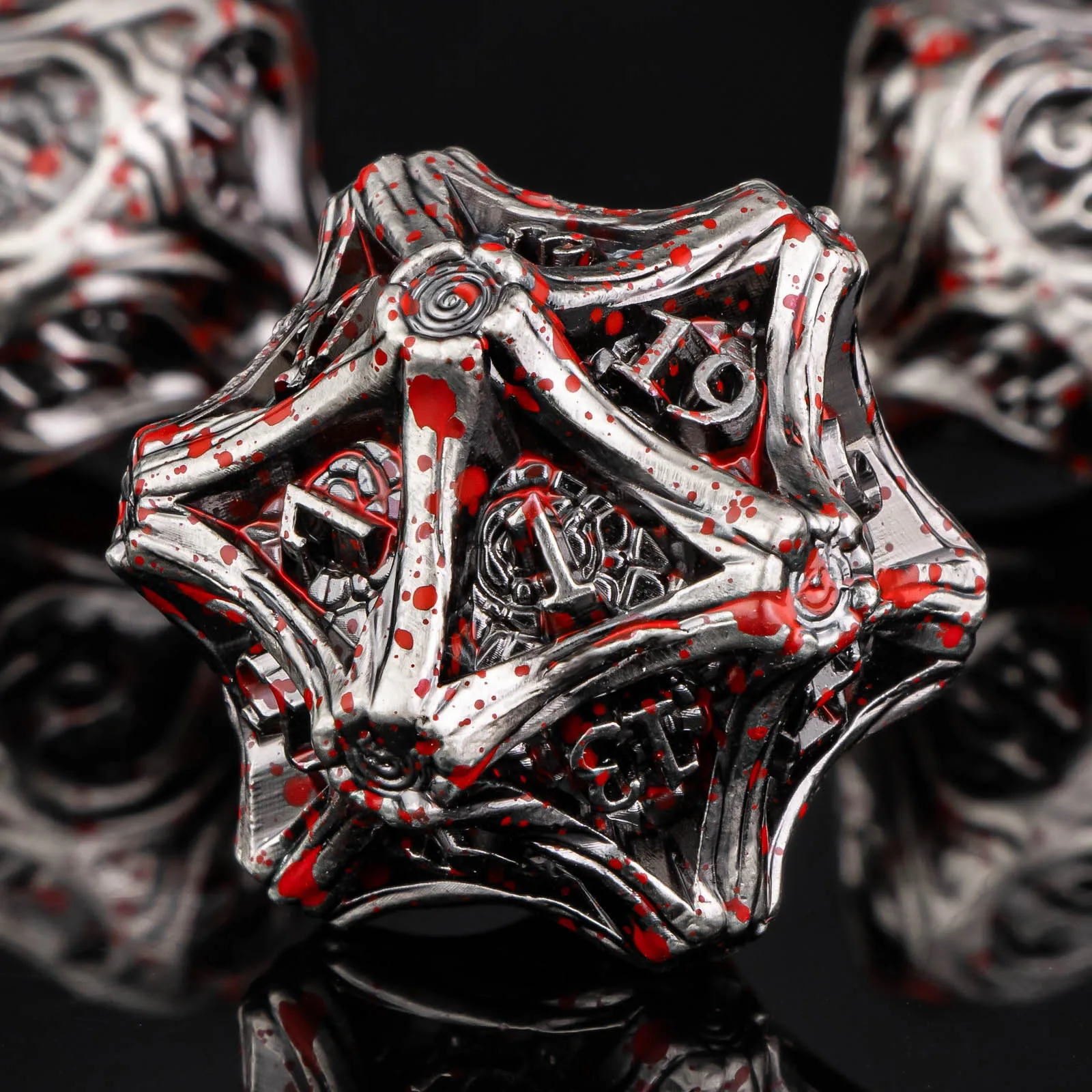 

D&D Dice Set DND, 7Pcs Tree Root Design Dungeon and Dragon Dice Set for Role Playing, Polyhedral Metal Dice D4 D6 D8 D10 D12 D20