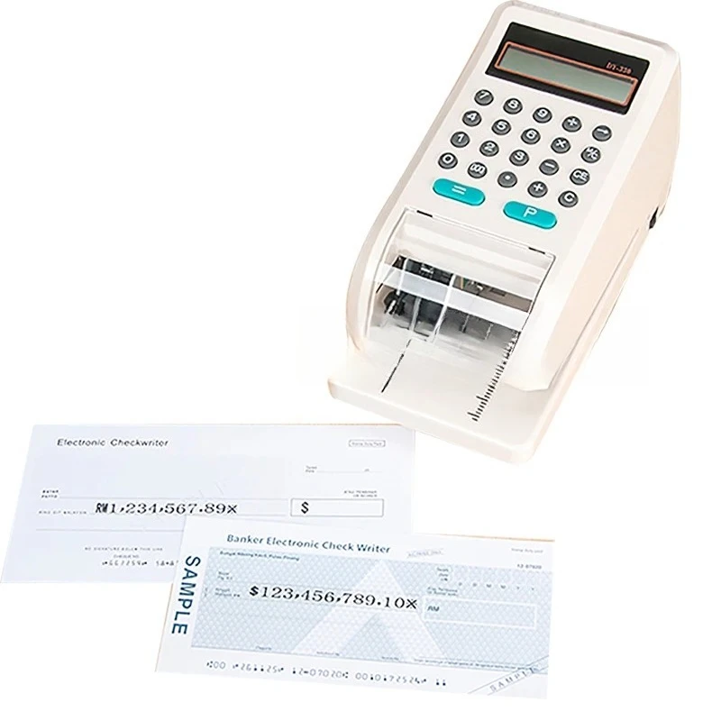 Multi-Currency Check Printer 110-220V, Support RMB USD HKD SGD Five Countries English Cheque Printing Machine