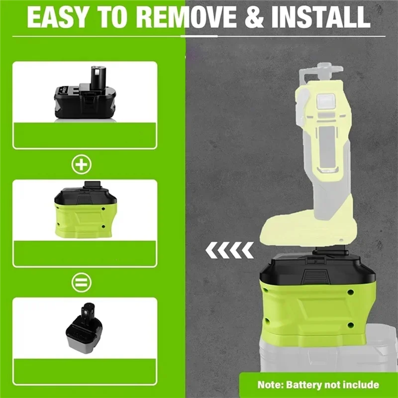 

ABVG-Battery Adapter Converter For Ryobi 18V Lithium Battery Converted To For Ryobi 12V Power Tools Power Tool Accessories