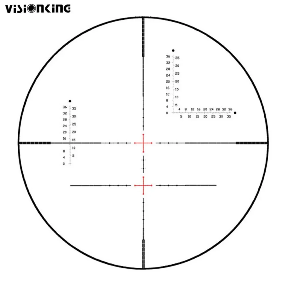 Visionking Large View 2-16x44 Hunting Riflescope IR Iluminated Side Focus Turret Lock Tactical Sniper Long Range Optical Sight