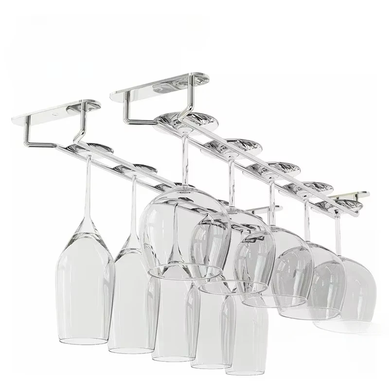 Stylish Hanging Wine Glass Rack for Bars and Homes Vintage-Inspired Hanging Wine Glass Rack for Home Bars