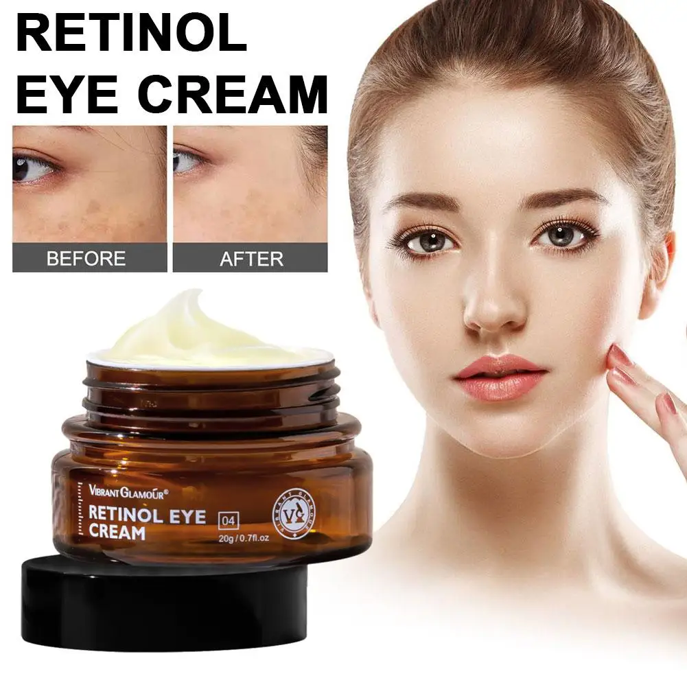 Crema antiojeras de Retinol para mujeres y hombres, elimina las arrugas, línea de piel, cuidado de la hinchazón de los ojos, bolsas hidratantes, Reduce el brillo fino, F6E6