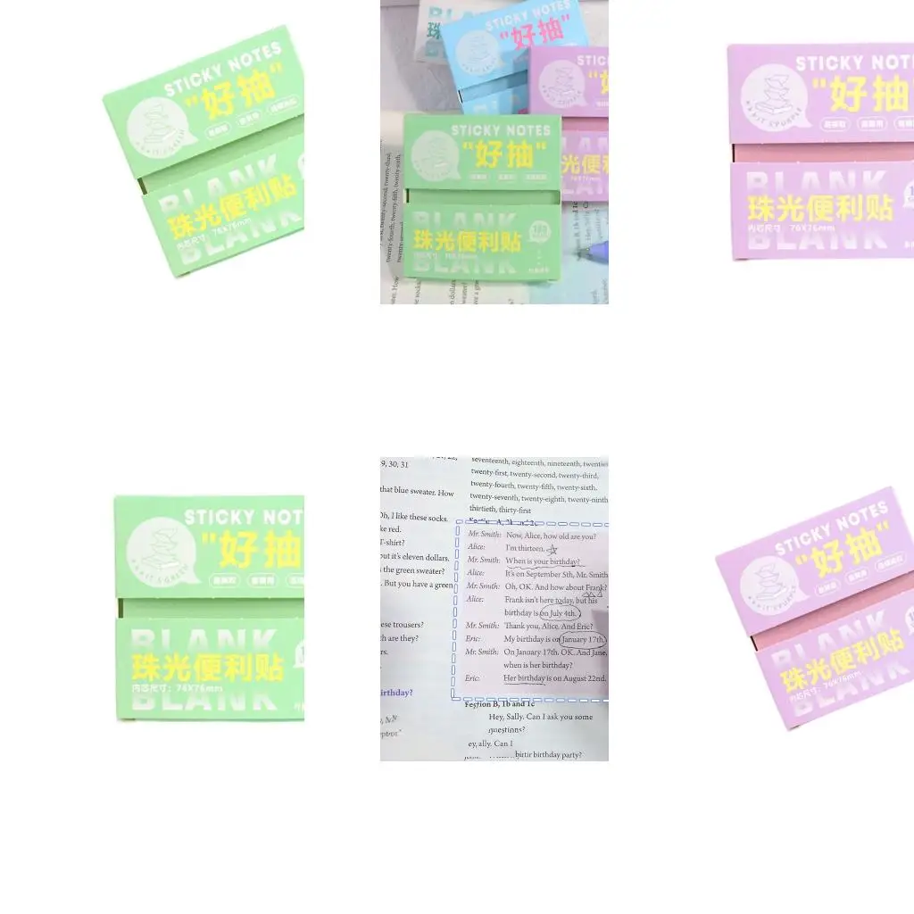  Pull Out Adhesive Marking Note Transparent Tear Resistant Labels for Study