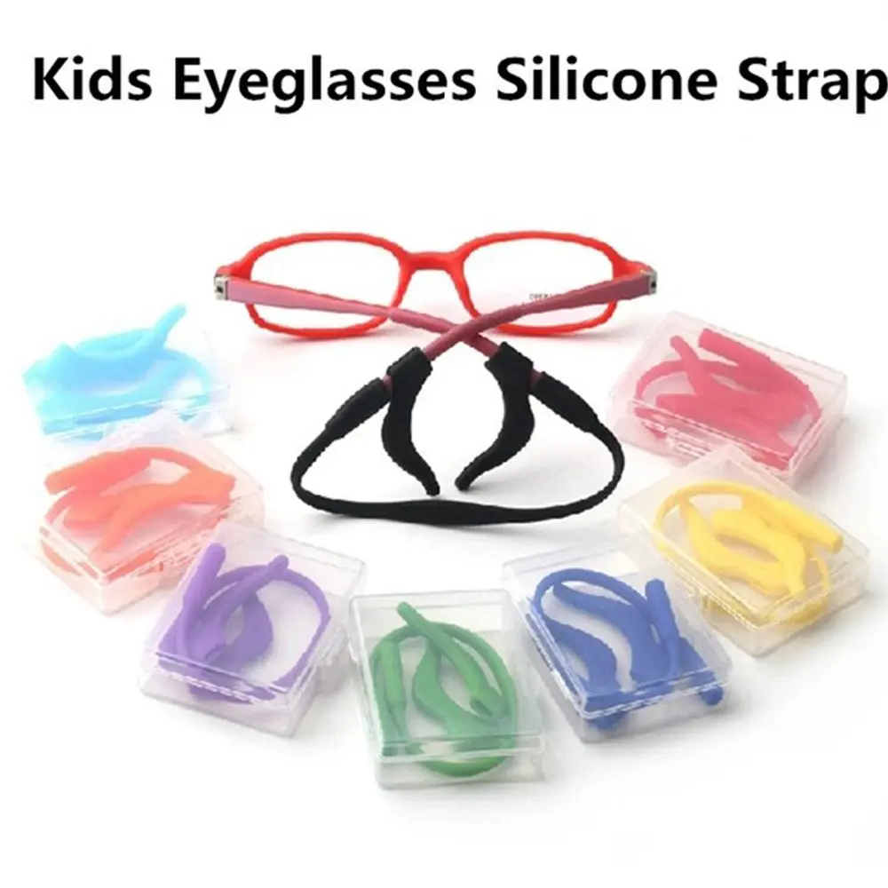 Elegent Kids Children Sports Eyeglass Lanyard Ear Hooks Glasses Strap Silicone Glasses Chain