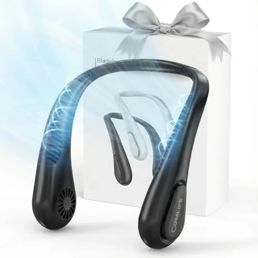 

Portable Bladeless Neck Fan, Valentines Day Gifts for Him, Birthday Gifts for Men Women Father's Mother's Day, Wearable Cooling