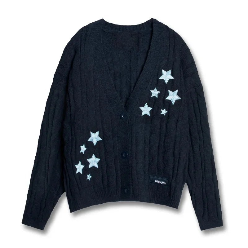 2024 New Midnights Knitted Cardigan Men Women Embroidery Star Single Breasted Sweater Top Autumn Winter Taylors Knitwear Coats