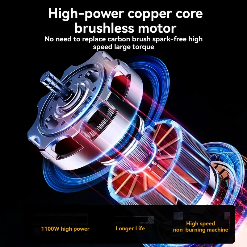 Moedor de ângulo portátil multifuncional, ângulo doméstico, moedor de ângulo sem escova