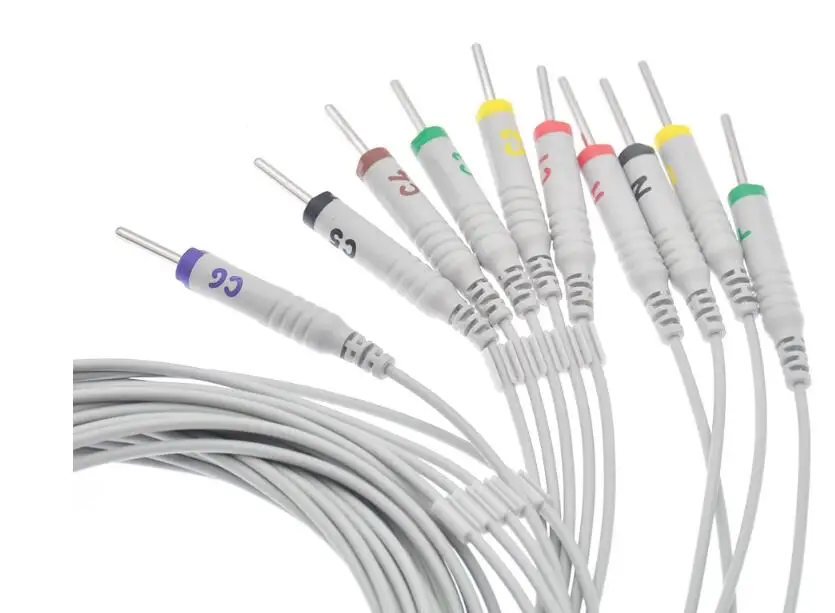 Dynamic lead wire compatible with Medex MECG200 300 ECG workstation 3.0 pin