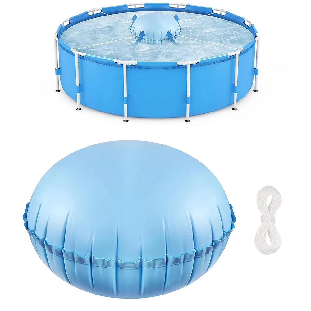 Pool Cushion Winter Air Cushion Round Pool Cover Including 15m Mounting Rope Repair Kit Pool Accessory