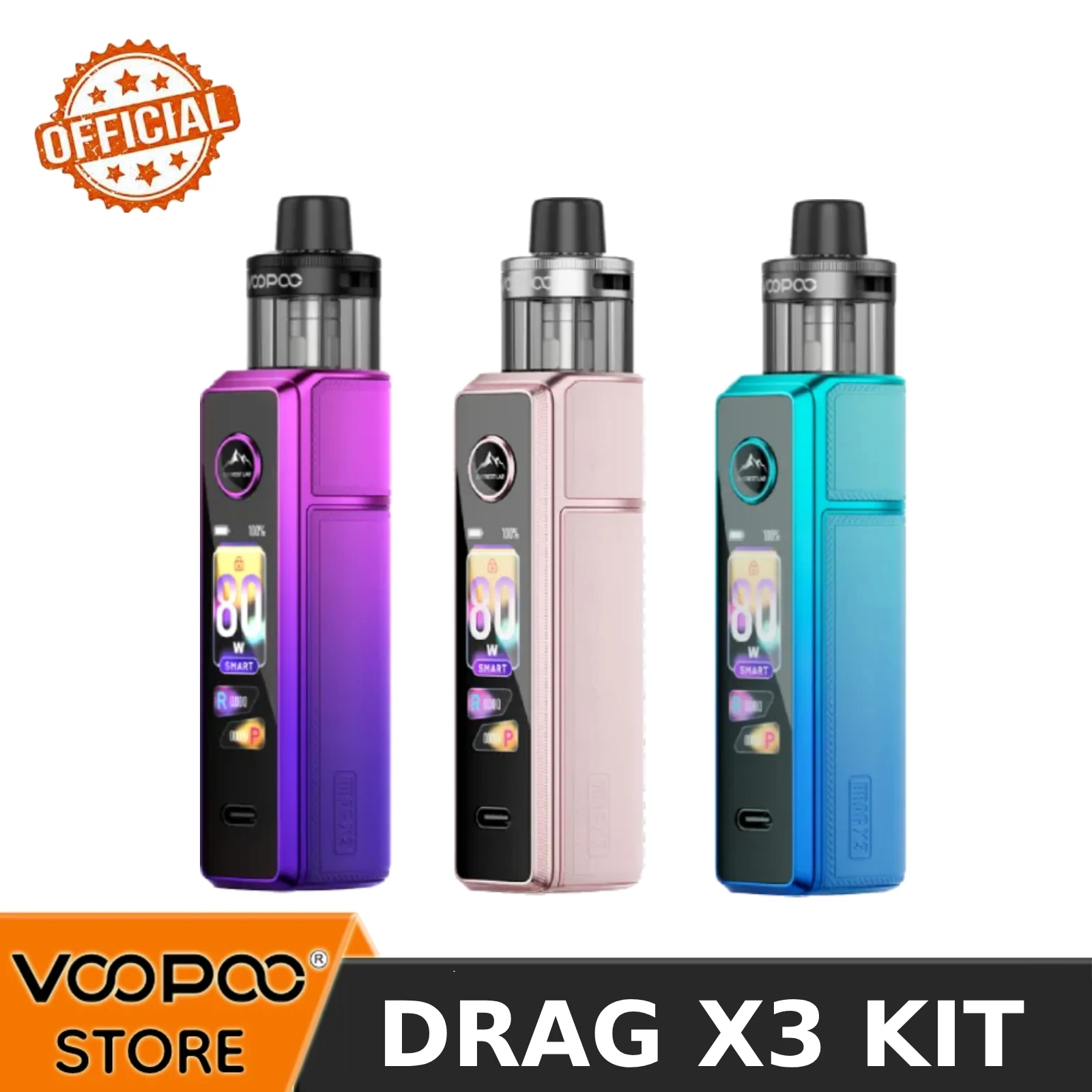 Power Banks - VOOPOO DRAG X3 ポッドシステム（公式製品） 最大出力80W 1.66インチTFTタッチディスプレイ