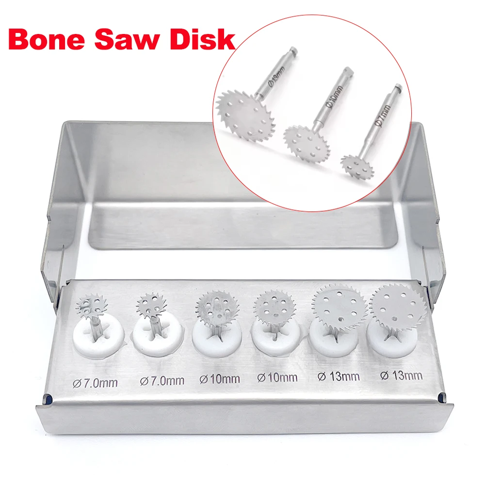 

6PCS Bone Saw Disk Dental Expander Implant Sharp Thin Cutting Disc Blades Drill Polishing Wheel Dentist Grinding Cutter Tools