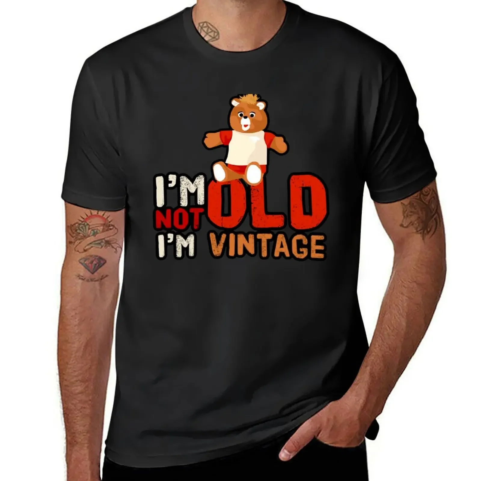 I’m not old I’m a vintage, funny gen x, teddy ruxpin T-Shirt vintage clothes sports fans man clothes clothes for men