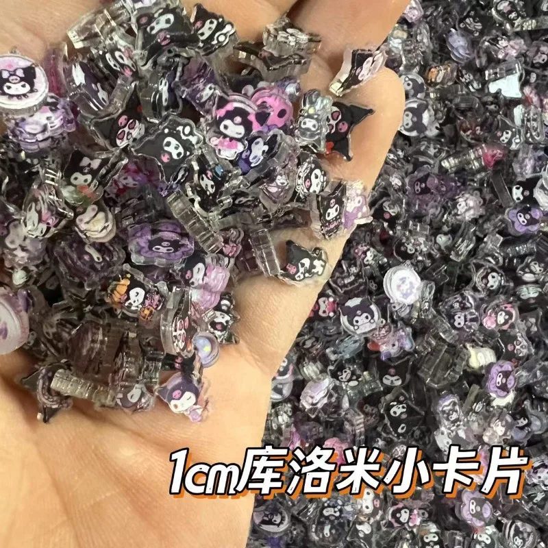 

New Cartoon Animation Hello Kitty Kuromia Acrylic Patch 1cm Handmade DIY Keychain Pendant PP Clip Accessories Material Wholesale