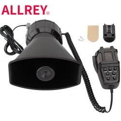 ALLREY 100W 7 Sound Car Siren Horn Car Siren Speaker And Truck Alarm Police Siren Horn Ambulance Emergency Electronic Horn Kit