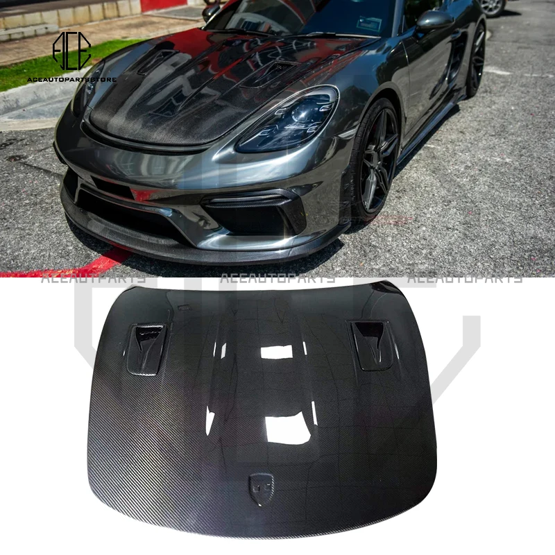 

2016-2021 GT4 RS STYLE CARBON FIBER ENGINE HOOD BONNET FOR PORSCHE CAYMAN BOXSTER 718 HOOD