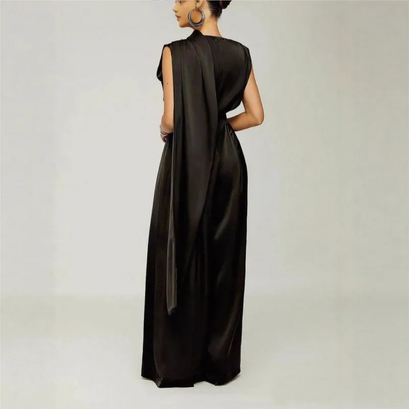 مزاجه حللا للمرأة بذلة فضفاضة واسعة الساقين بنطلون سليم بلون أكمام قلادة عادية أنيقة التنقل #3