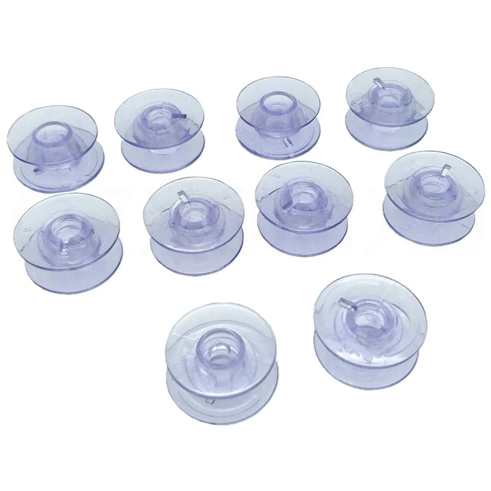 10 Pcs Clear Plastic Bobbins #820793096 For Brother Janome Singer Sewing Machines Spools Parts Accessories