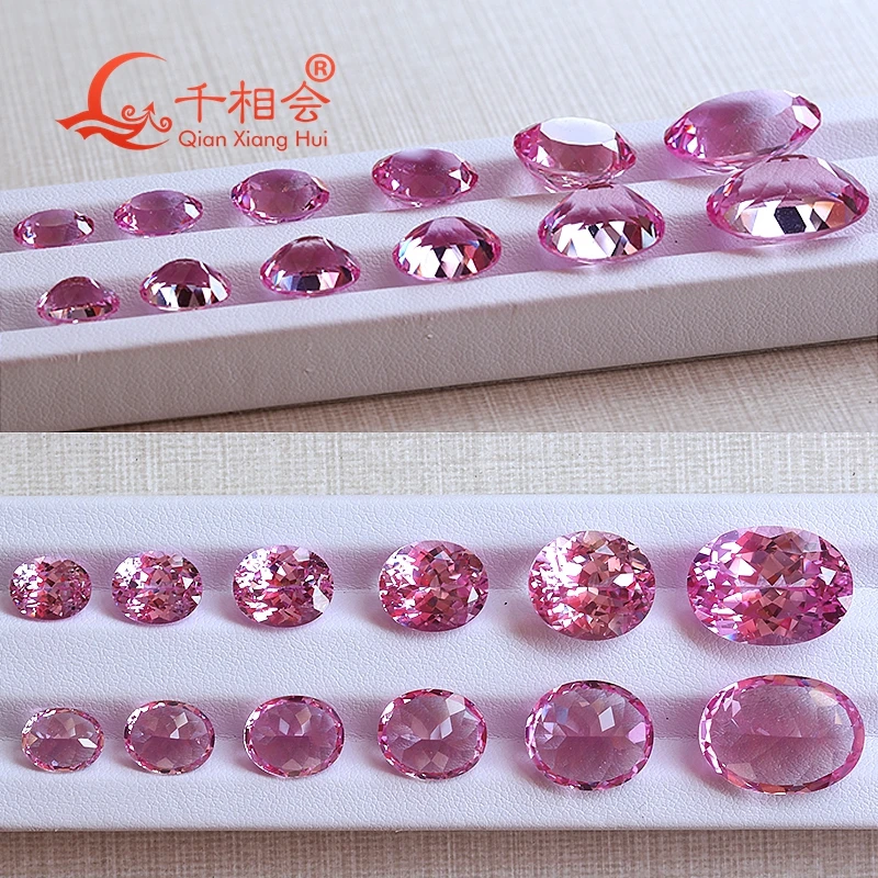 Oval-Cut Cherry Morganite Pink Lab-Grown Ruby Clear Stone Vibrant Jewelry Designs Perfect Gemstone for Rings Necklaces Earrings