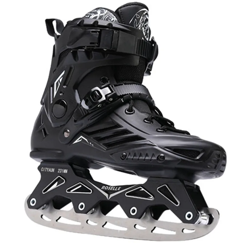 

Ice Skates Original Roselle Inline Skate Round Ice Blade Shoes Indoor Field Outdoor Winter Lake Ice Surface Speed Skating Steel