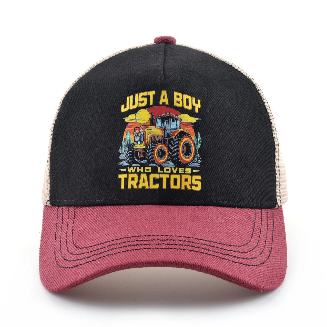 Unisex Baseball Cap Summer Breathable Mesh Trucker Cap Men Women Printing Cartoon Snapback Hip Hop Caps Adjustable Visor Cap
