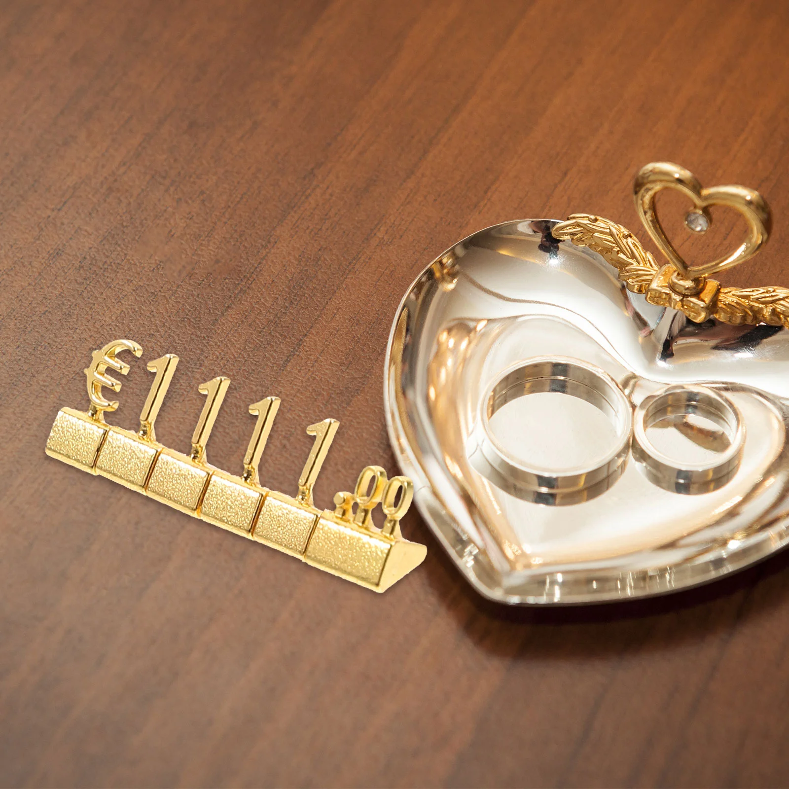 10 Pcs Price Tag Display Cube Tags Metal Pricing Label Stand Block Cubes Alloy Office