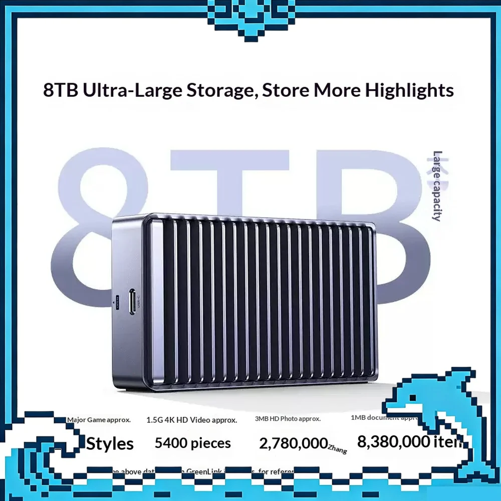 UGREEN D700 Docking Station Adapter USB4 M.2 NVMe SSD Enclosure 40Gbps Dual Fin Cooling Thunderbolt 3/4 55316