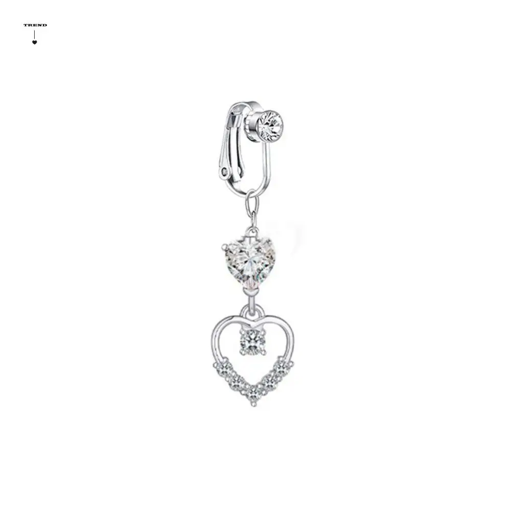 

Stainless Steel Gifts Body Piercing Jewelry Belly Button Ring Belly Piercing Geometric Navel Ring Fake Belly Piercing