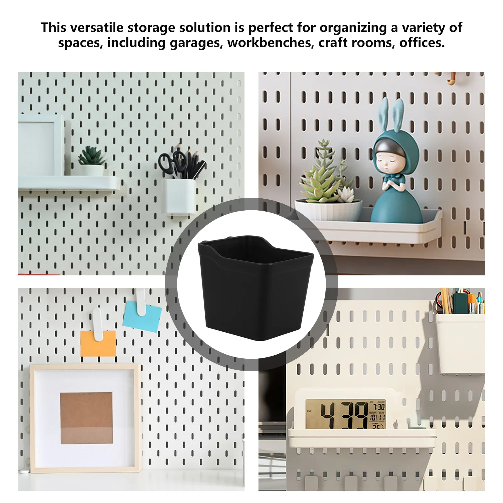 

6Pcs Pegboard Organizer Kit Craft Room Office Kitchen Storage Cups Versatile Stylish Pegboard Holder Small Parts Storage