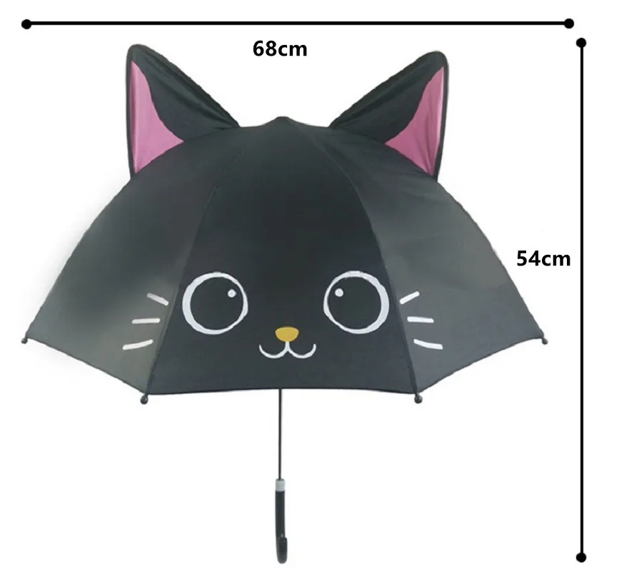 Cute cartoon children Umbrella animation creative long-handled 3D ear modeling kids umbrella For boys girls