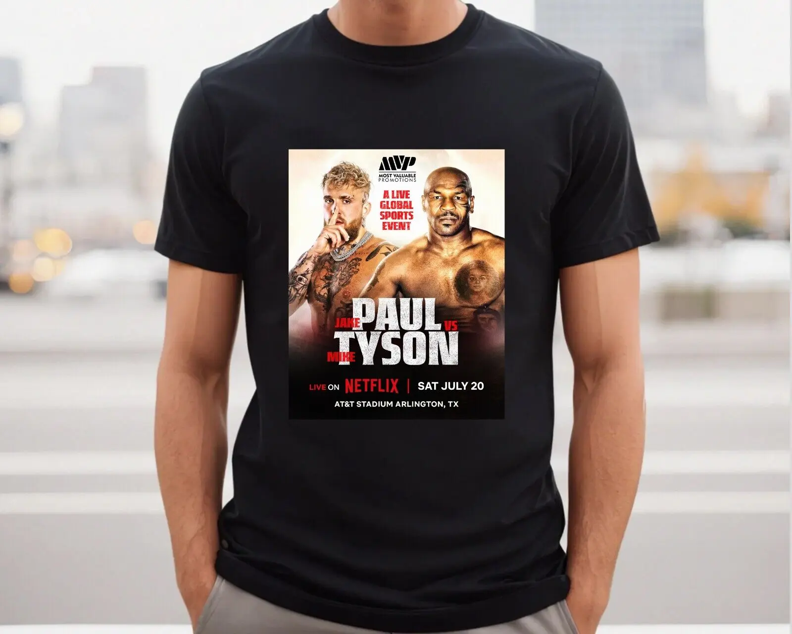 

Jake Paul vs Battle 2024 Poster T-shirt, Fans Gift