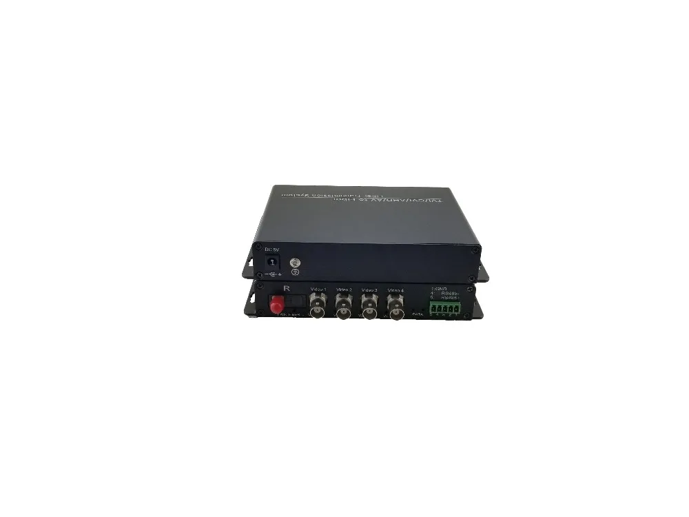 سعر المصنع 4 CH 1080P HD video TVI/CVI/AHD محول الألياف الضوئية مع بيانات RS485