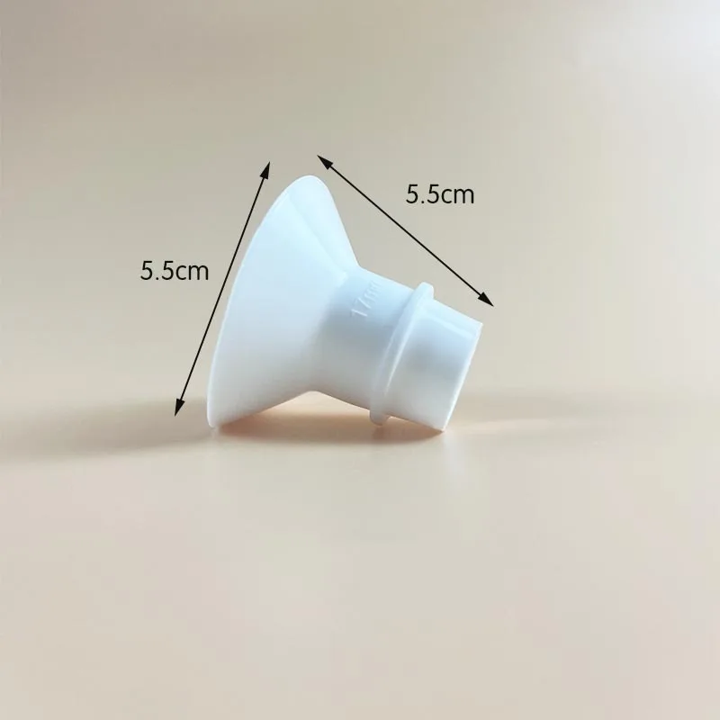 White Silicone Breast Pump Flange Inserts 13/15/17/19/21/24mm Wearable Breastpump Cup Flange Component for Multiple Brands