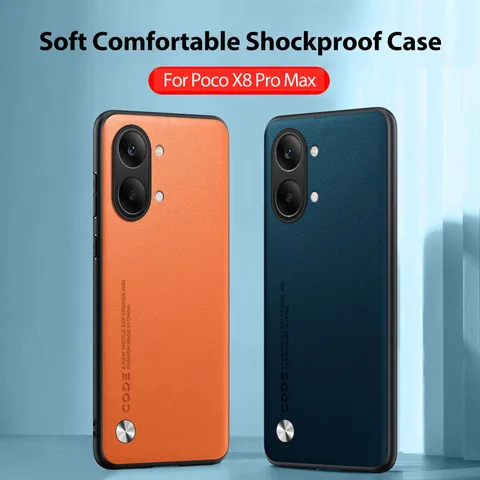 Чехол для телефона из текстурированной искусственной кожи для Xiaomi Poco X8 Pro Max 5G, X8 Pro, противоударный, с полной защитой объектива, Poko Little X8ProMax X8Pro