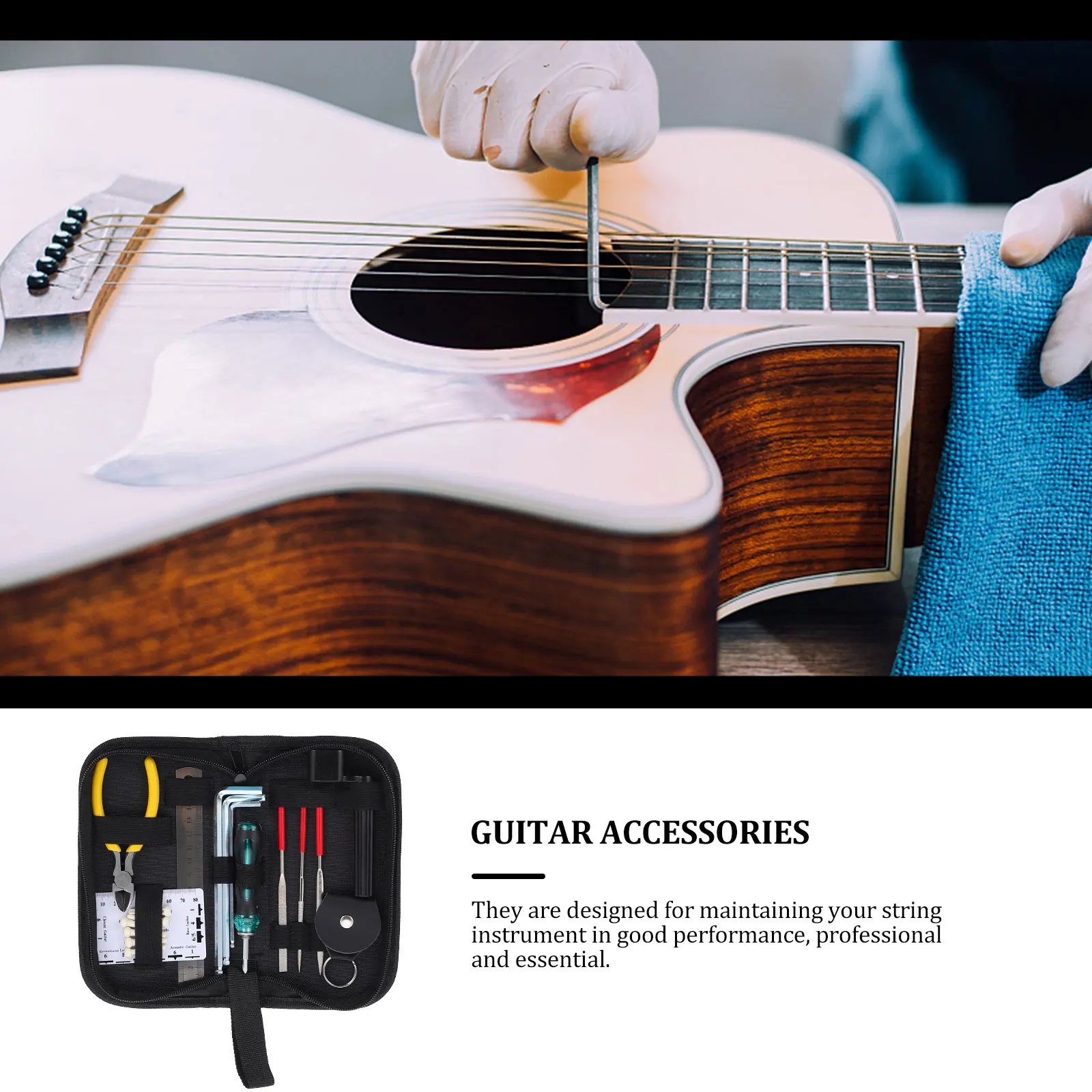

Guitar Repair Tools Accessory Cleaning Kit Accessories Kits Toolkit Maintenance Repairing