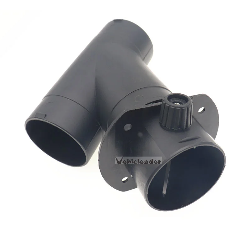 60mm Car Heater Air Vent Ducting T/Y Piece Outlet Exhaust Connector w/Regulating Valve For Webasto Eberspaecher Air Heaters