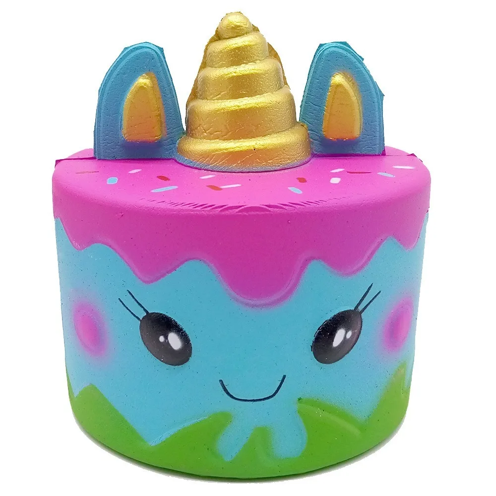 Simulation Strawberry Birthday Cake Squeeze PU Pony Cake Slow Rebound Decompression Pressure Relief Squishy Fingertip Gift