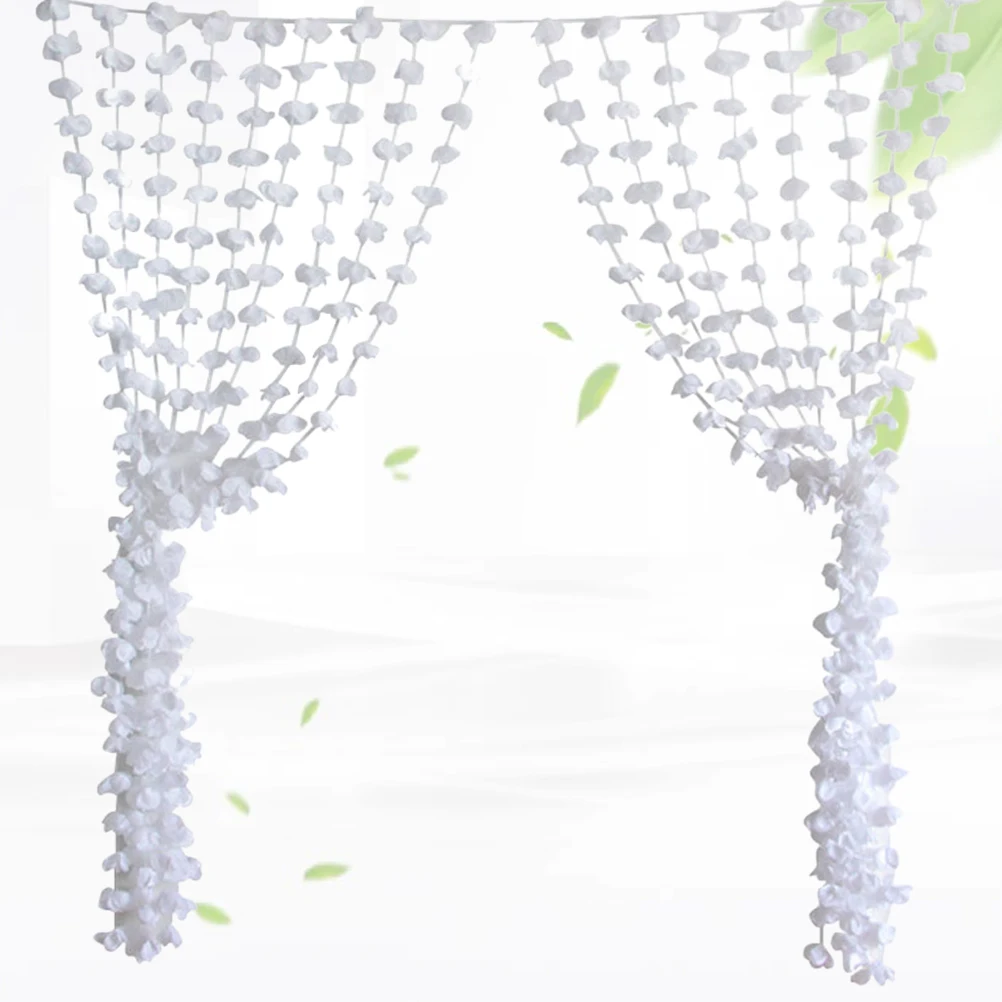 

1pc White Cloth Flower Backdrop Wall Curtain Decor For Wedding Party Event Photography Background Layout Set Lightweight