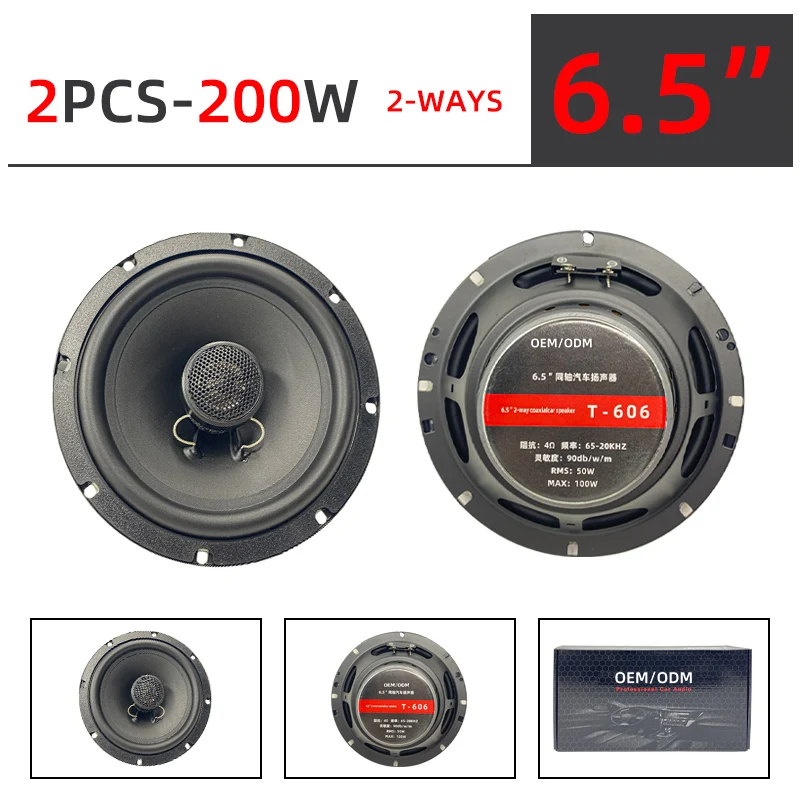 

6.5 Inch Coaxial Speaker 80*12 Magnet Blister Paper Car Stereo Speakers Auto Falante Automotivo Car Audio Subwoofer