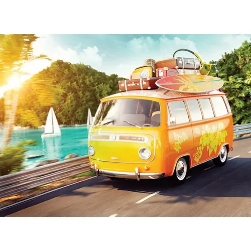 Blue Focus 1000 Piece Jigsaw Puzzle - Retro Minibus