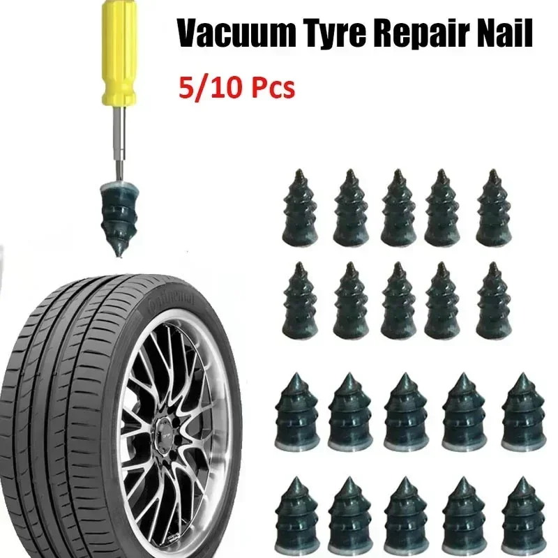 

Vacuum Tyre Repair Nail Kit for Car Motorcycle Car Scooter Rubber Tubeless Tire Repair Tool Set Glue Free Repair Tire Film Nail