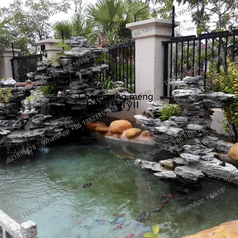 

ss7304 Natural Artificial Mountain and Fountain Fish Pond Landscape Fish Tank Floor Ornaments Landscape Stone