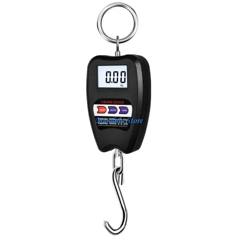 U2JC 200kg Heavy Duty Handheld Hanging Scale ABS Metal Construction Digital Display