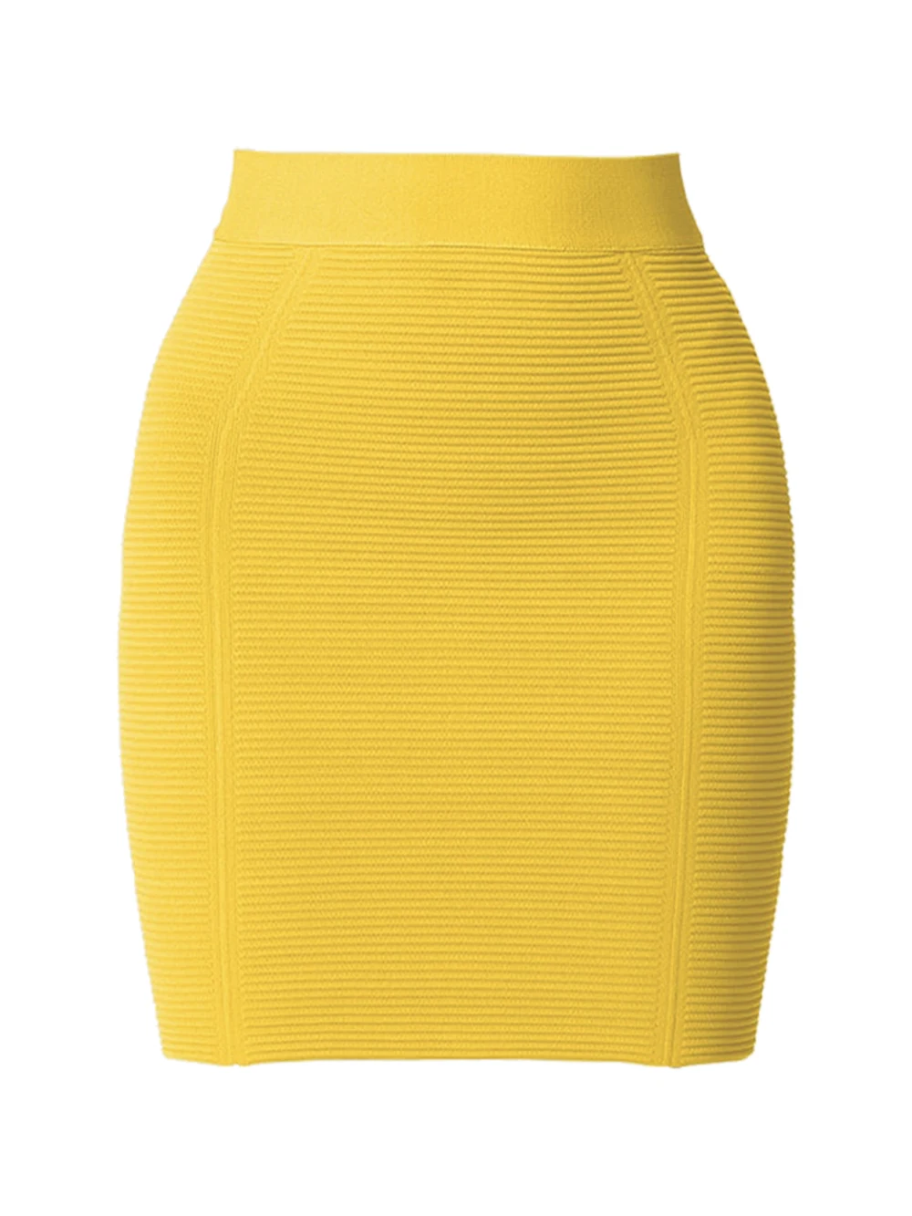 

Top Quality Yellow Color Women Sexy Bandage Bodycon Mini Skirt Celebrate Nightclub Party Wear Skirts High Quality
