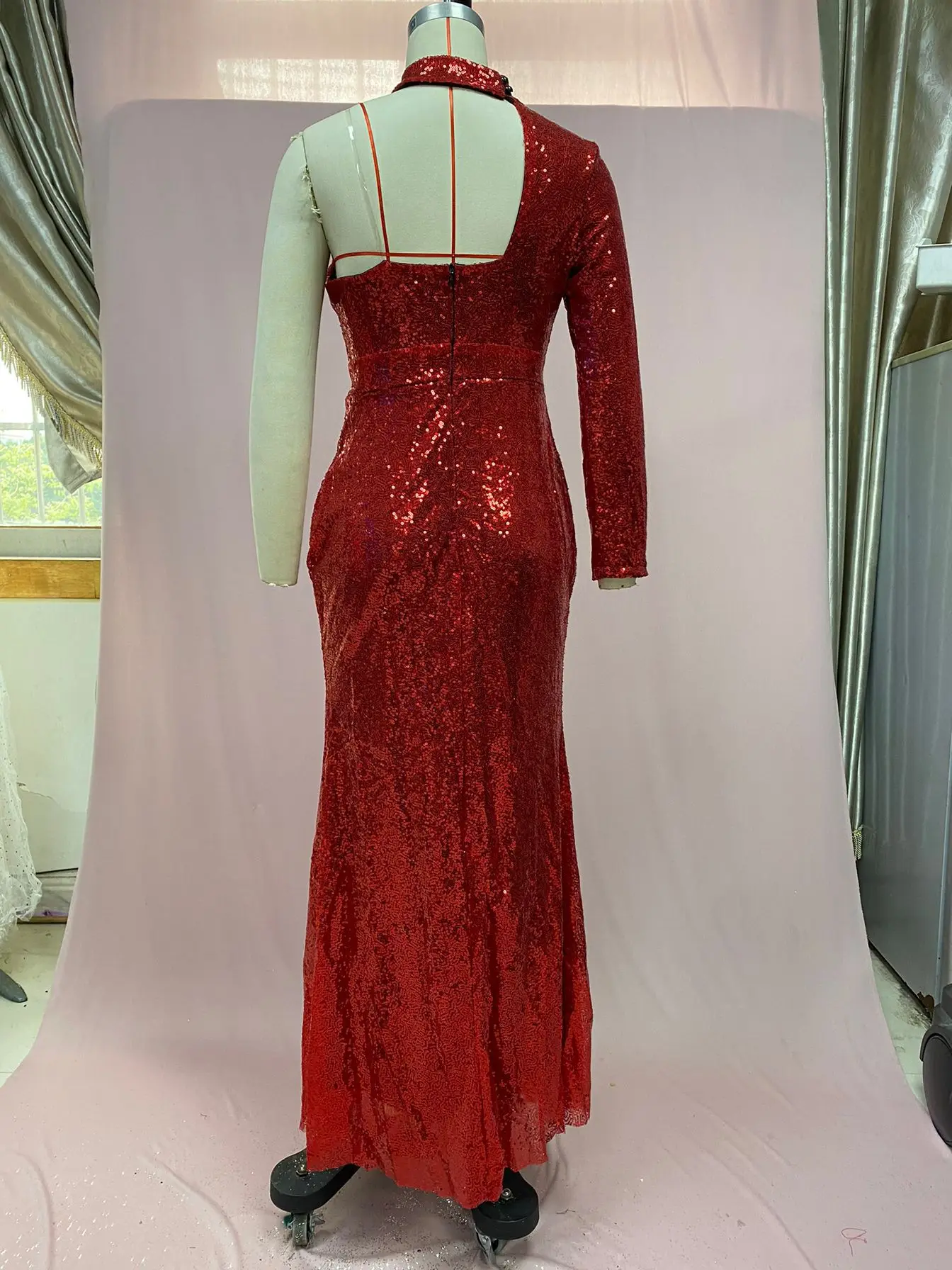 فستان مثير بحورية البحر للحفلات الراقصة فستان سهرة فاخر أنيق لحفلات الزفاف فستان الضيوف سويب تراين بلون سادة 2025 مخصص مجاني