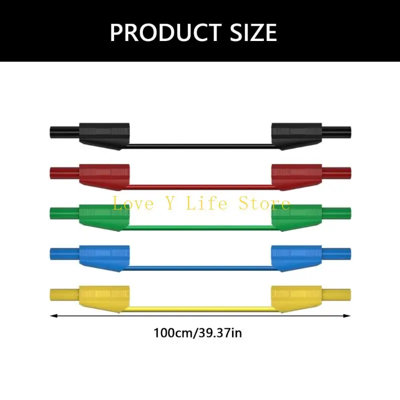 L74C 5pcs سيليكون مقابس الموز المعزولة المقابس الخيوط 1M قابلة للتكدي #6