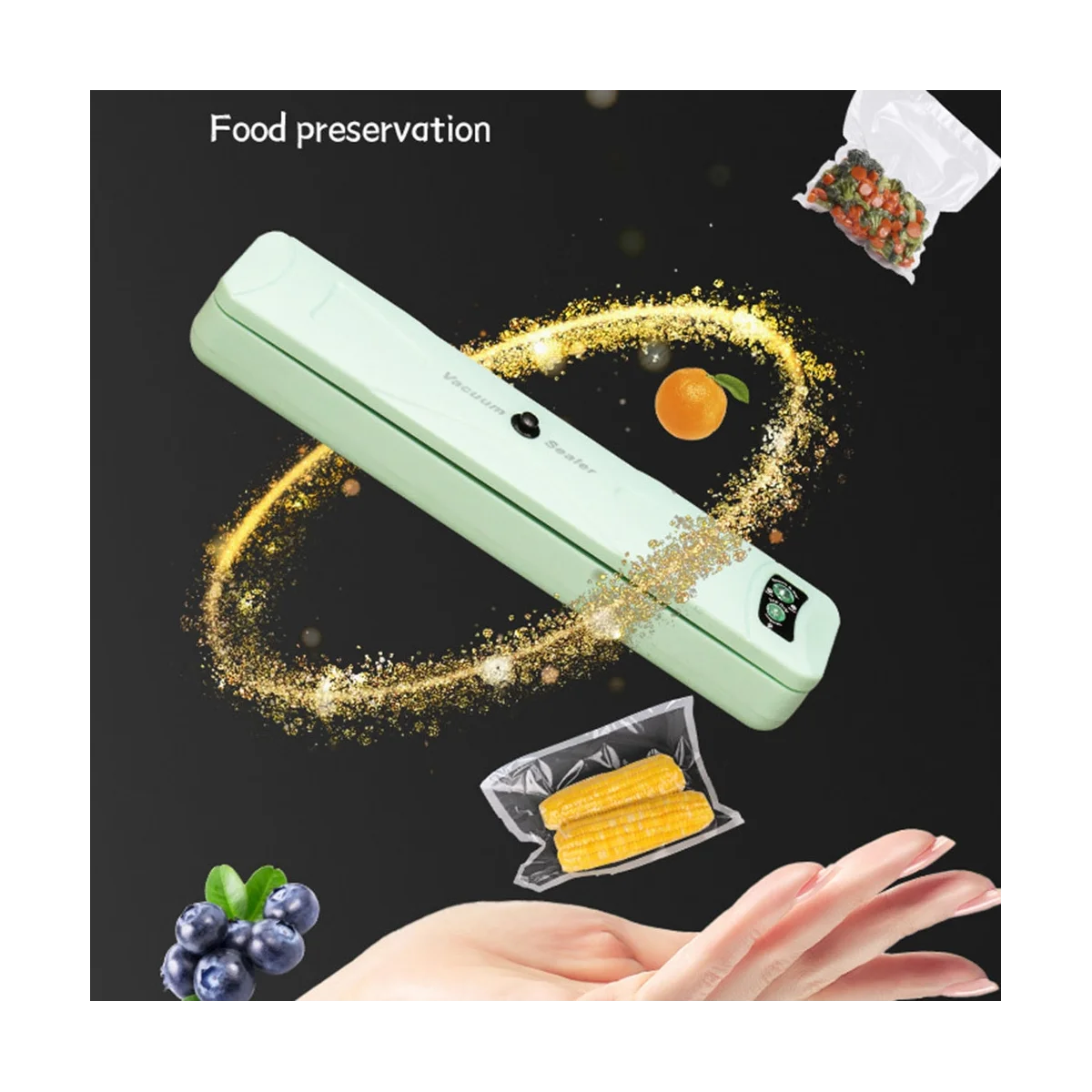 Electric Vacuum Sealer Packaging Machine Kitchen Vacuum Sealing Machine Commercial Packaging Machine US Plug