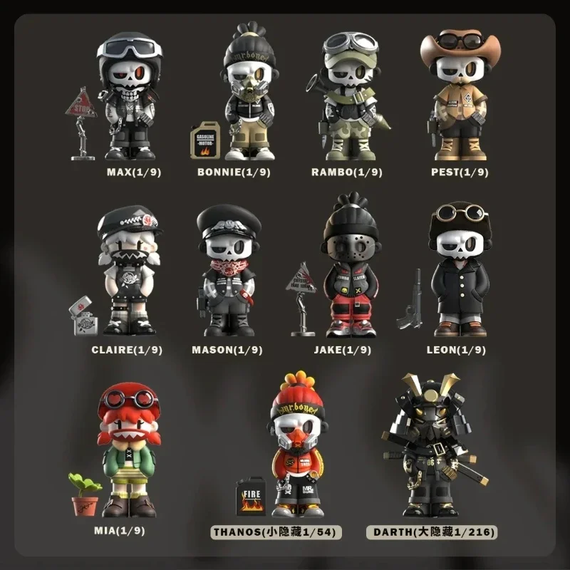 

MR.BONE The Wild One Series Blind Box Cool Action Anime Figure Mystery Caixa Collect Model Desk Decor Trendy Magnetic Gifts Toys
