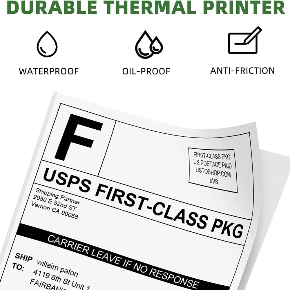 Mailing Shipping Labels For Phomemo Thermal Printer Paper Adhesive Stickers Waterproof Address Tag Logistics Print Supply