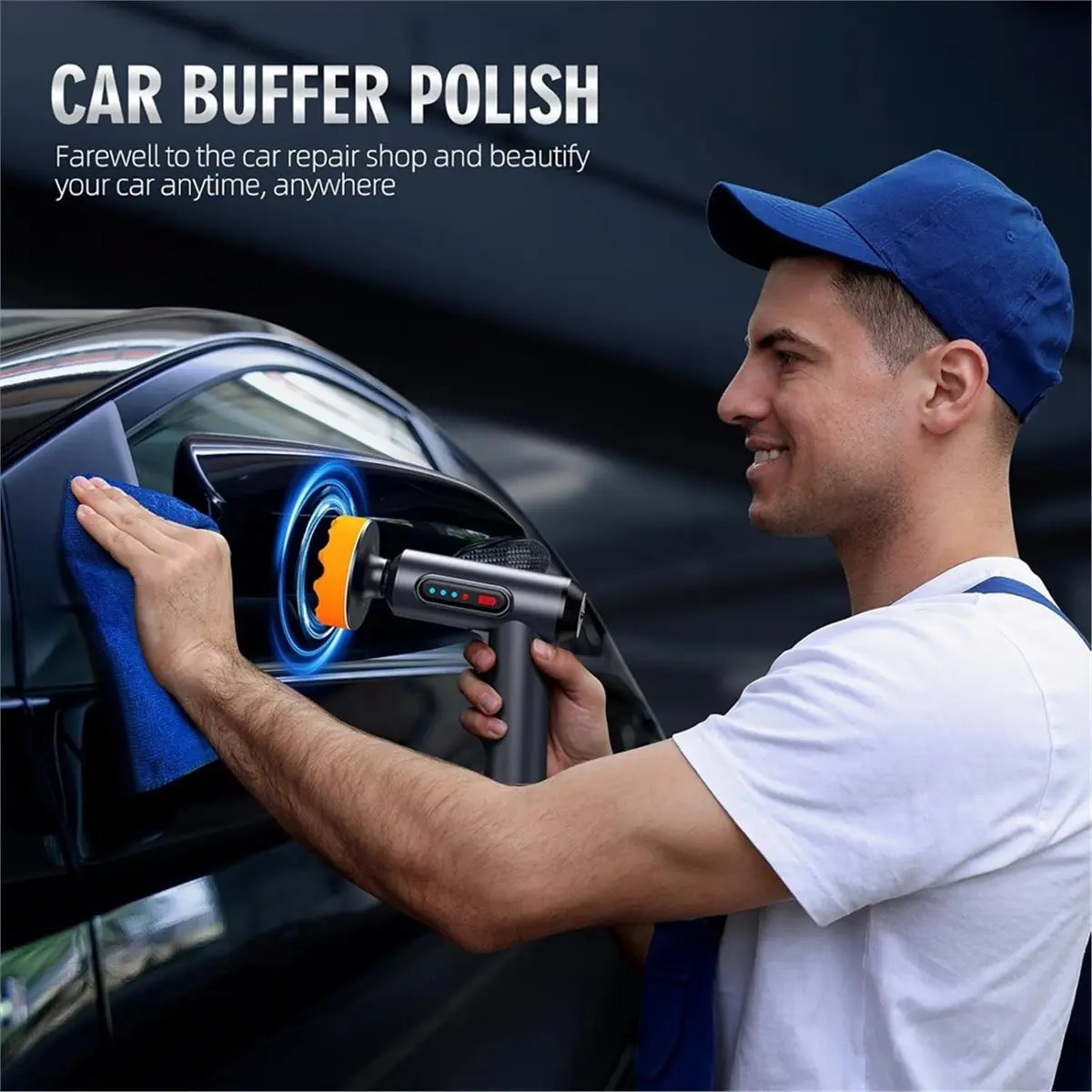 DT38 Buffer-Polisher-Car-Polish-Buffer- Cordless Polisher for Car Detailing - Orbital Buffer Polisher Polishing Waxing Buffer