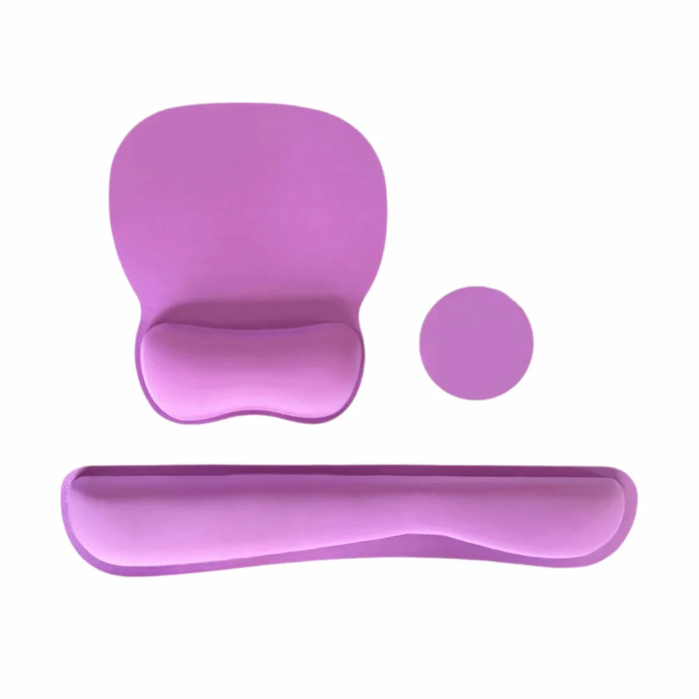 3Pcs Comfortable Keyboard Wrist Rest Set Soft with Wrist Rest Mouse Wrist Support Pad Hand Rest Ergonomic Wristband Mouse Mat